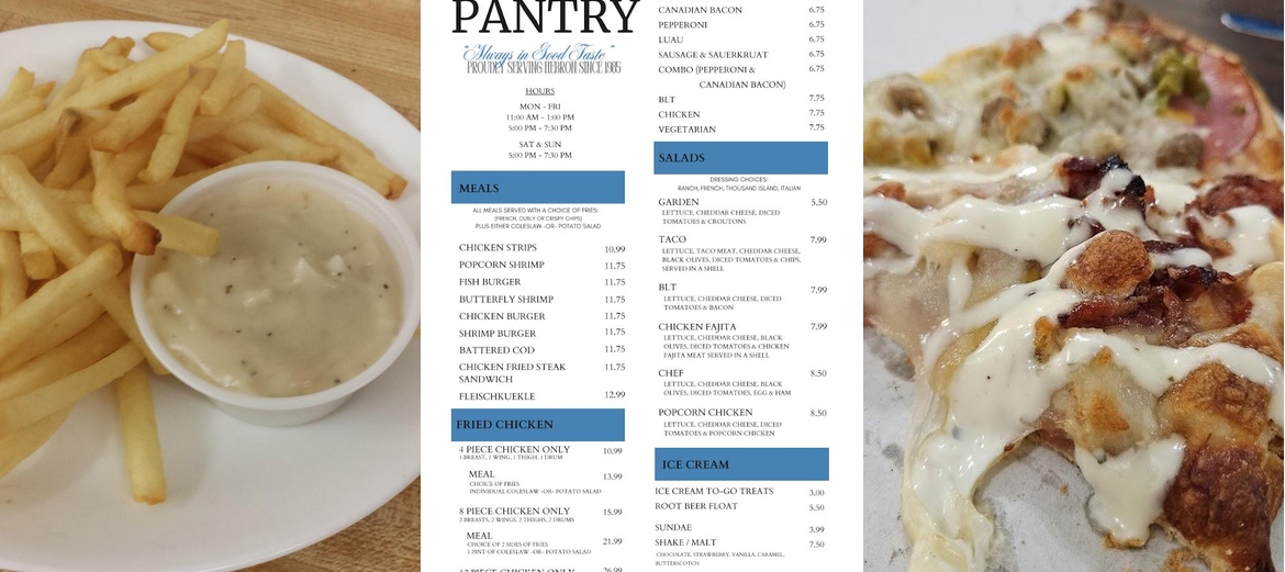 Pizza Pantry Menu