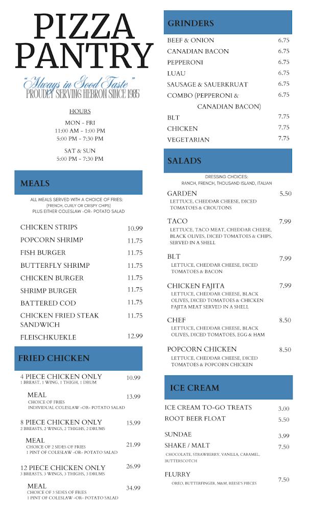 Pizza Pantry Menu image 1